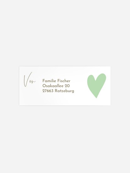 Absenderaufkleber Geburt Our Heart