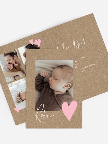 Geburtskarte Our Heart