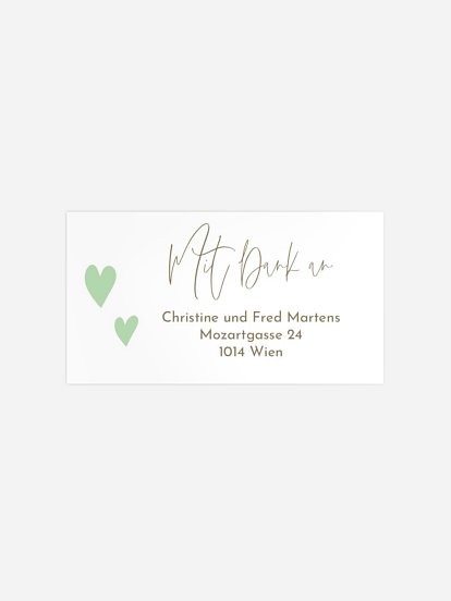 Empfängeraufkleber Geburt Our Heart