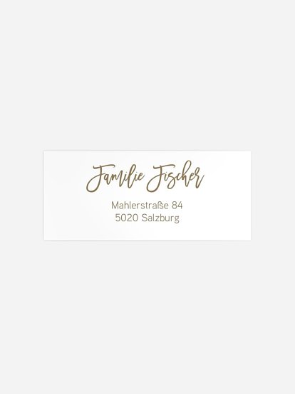 Absenderaufkleber Geburt Familienleben