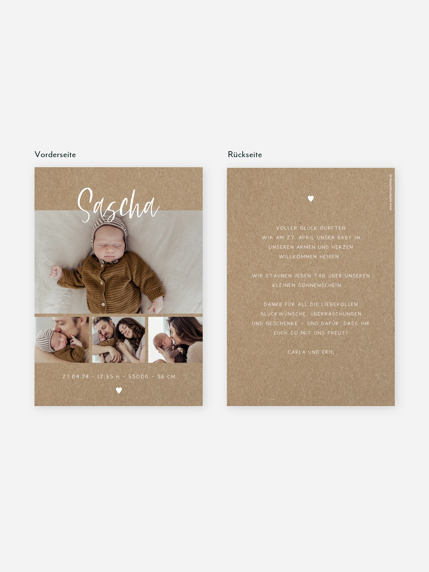 Geburtskarte Cute Baby