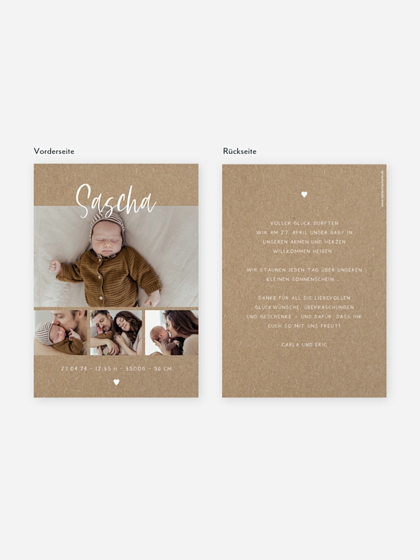 Geburtskarte Cute Baby