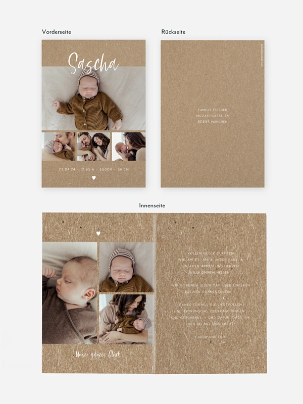 Geburtskarte Cute Baby