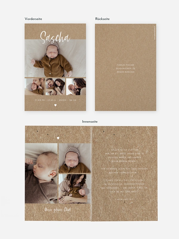Geburtskarte Cute Baby