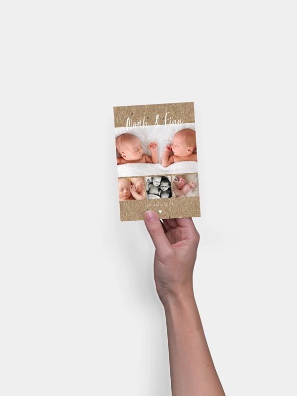 Zwillingskarte Cute Baby