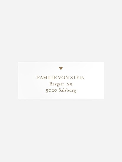 Absenderaufkleber Geburt Hello Little One Kraftpapier