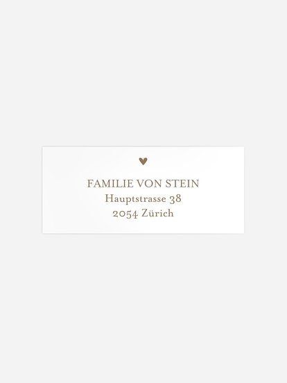 Absenderaufkleber Geburt Hello Little One Kraftpapier