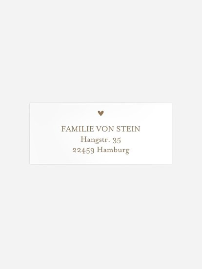 Absenderaufkleber Geburt Hello Little One Kraftpapier