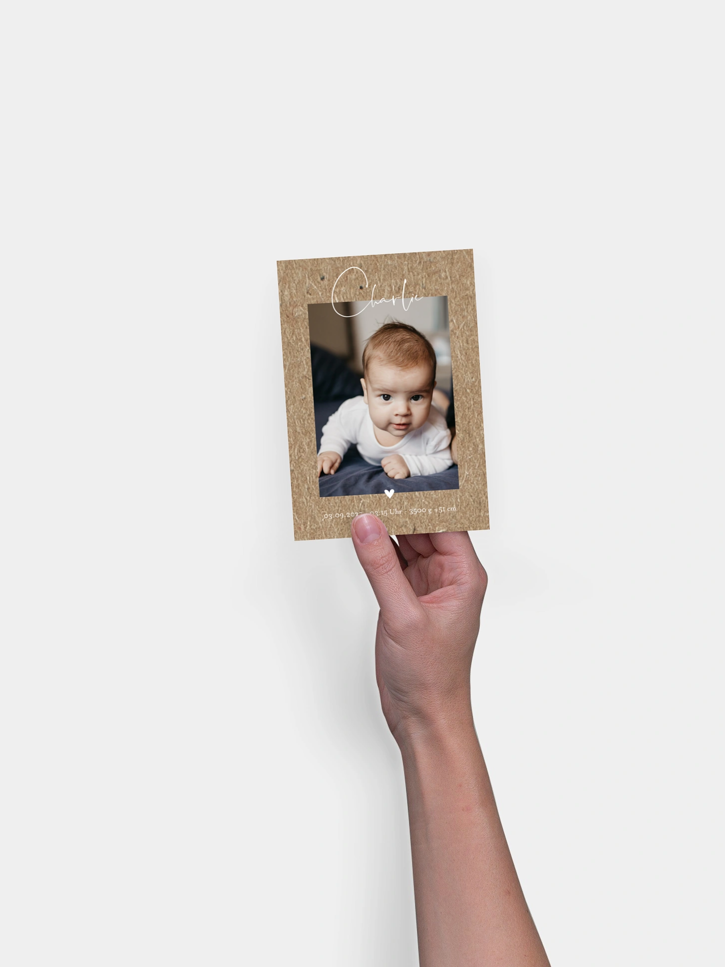 Geburtskarte Hello Little One Kraftpapier