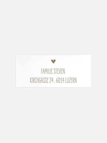 Absenderaufkleber Geburt Glücksfotos Kraftpapier