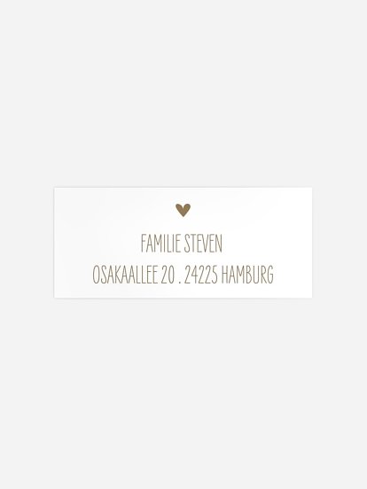 Absenderaufkleber Geburt Glücksfotos Kraftpapier