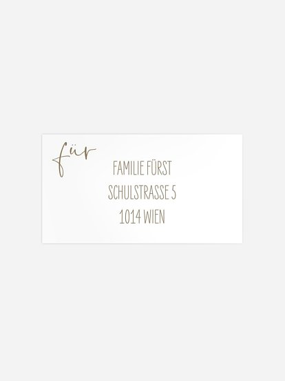 Empfängeraufkleber Geburt Glücksfotos Kraftpapier