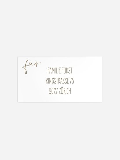 Empfängeraufkleber Geburt Glücksfotos Kraftpapier