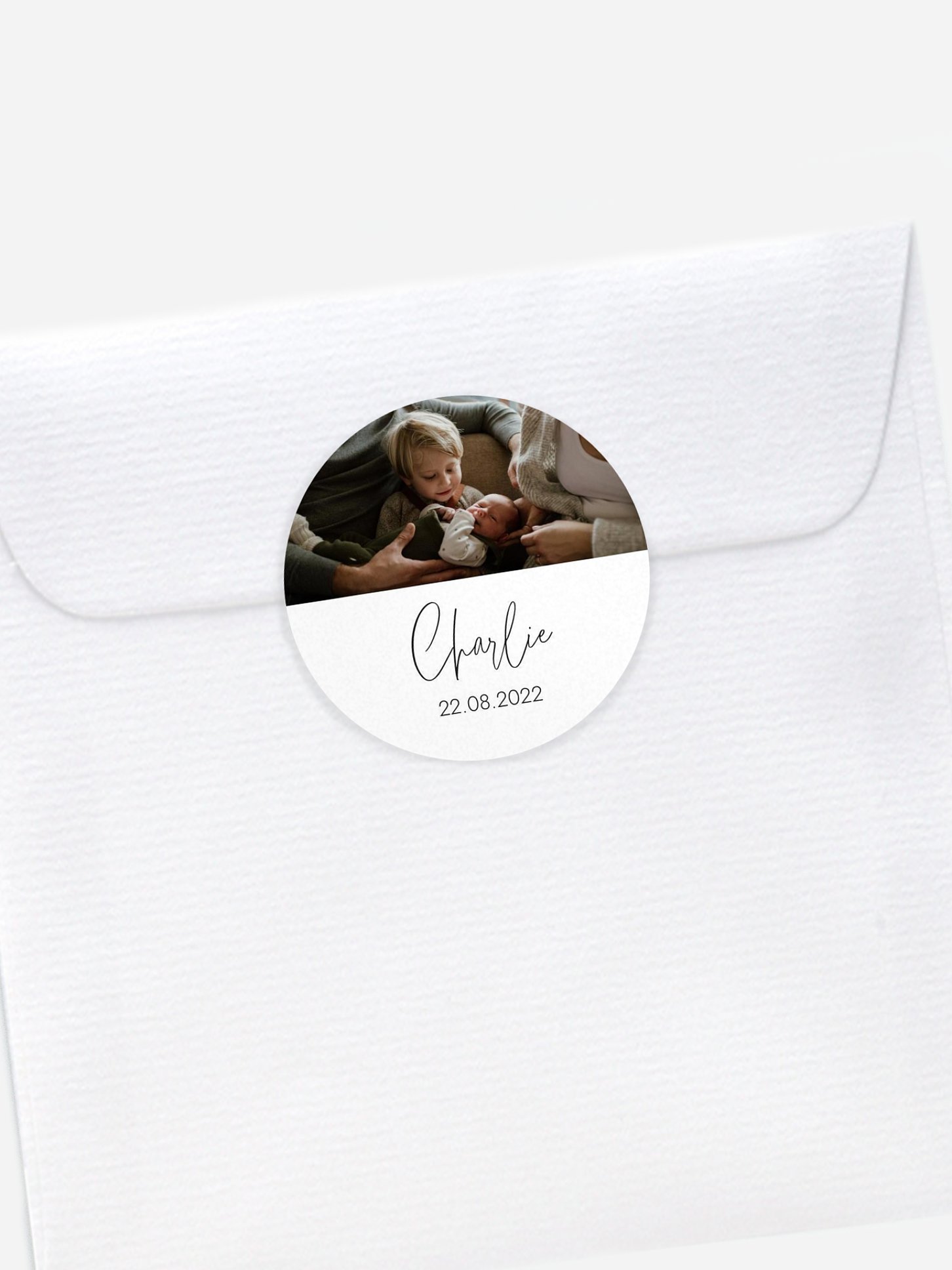 Aufkleber Geburt Baby Picture Kraftpapier