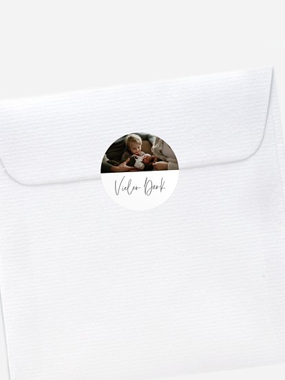 Aufkleber Geburt Baby Picture Kraftpapier