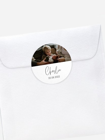 Aufkleber Geburt Baby Picture Kraftpapier
