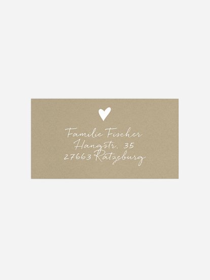 Empfängeraufkleber Geburt Ewiges Glück