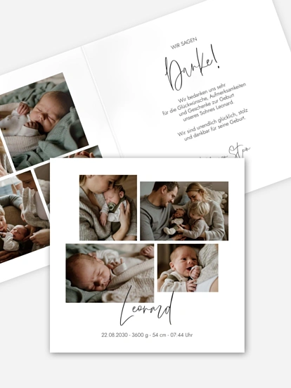 Geburtskarte Baby Picture