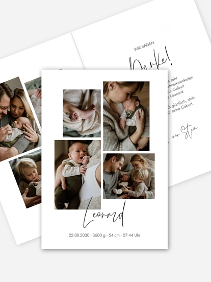 Geburtskarte Baby Picture