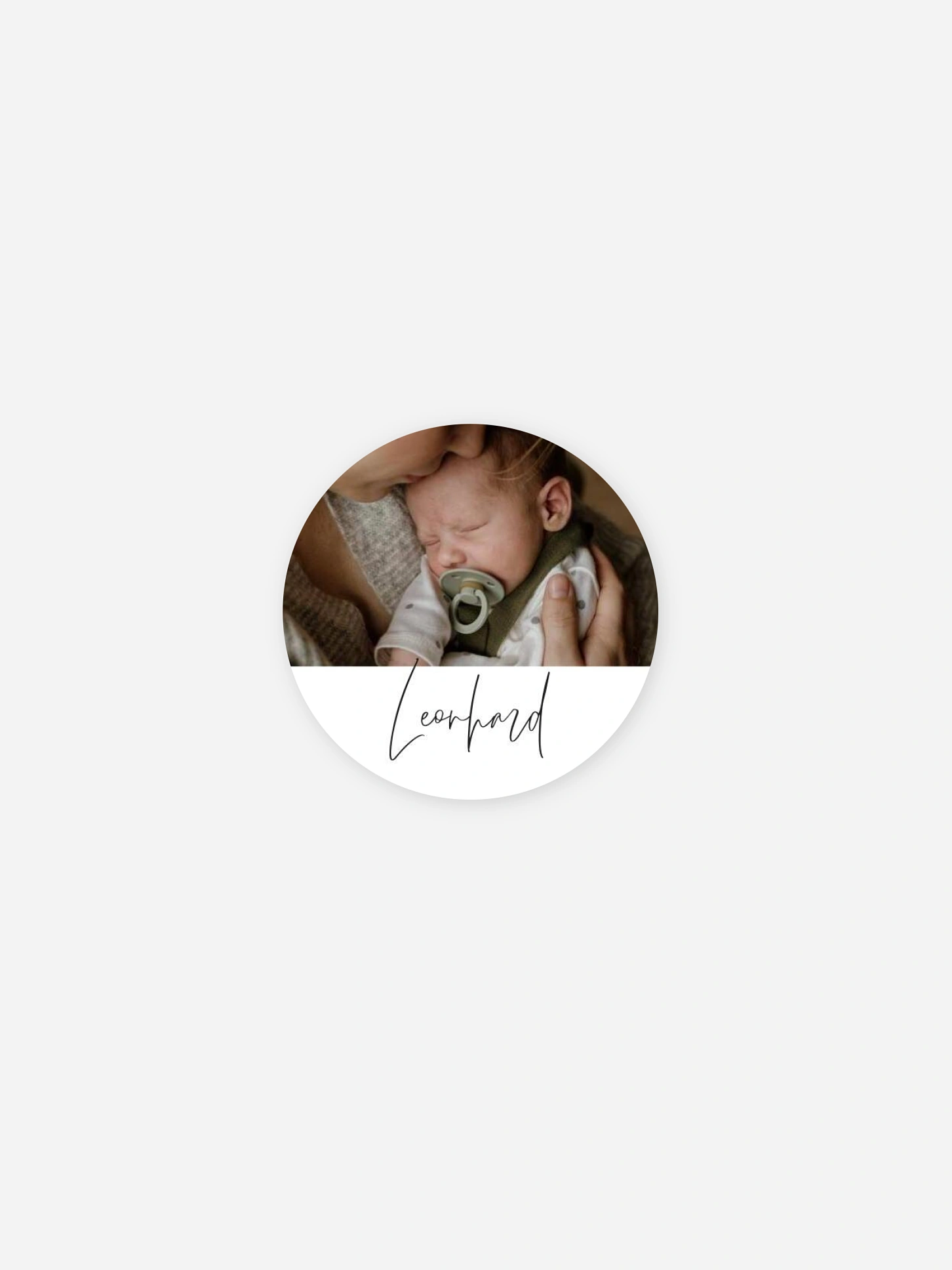 Aufkleber Geburt Baby Picture