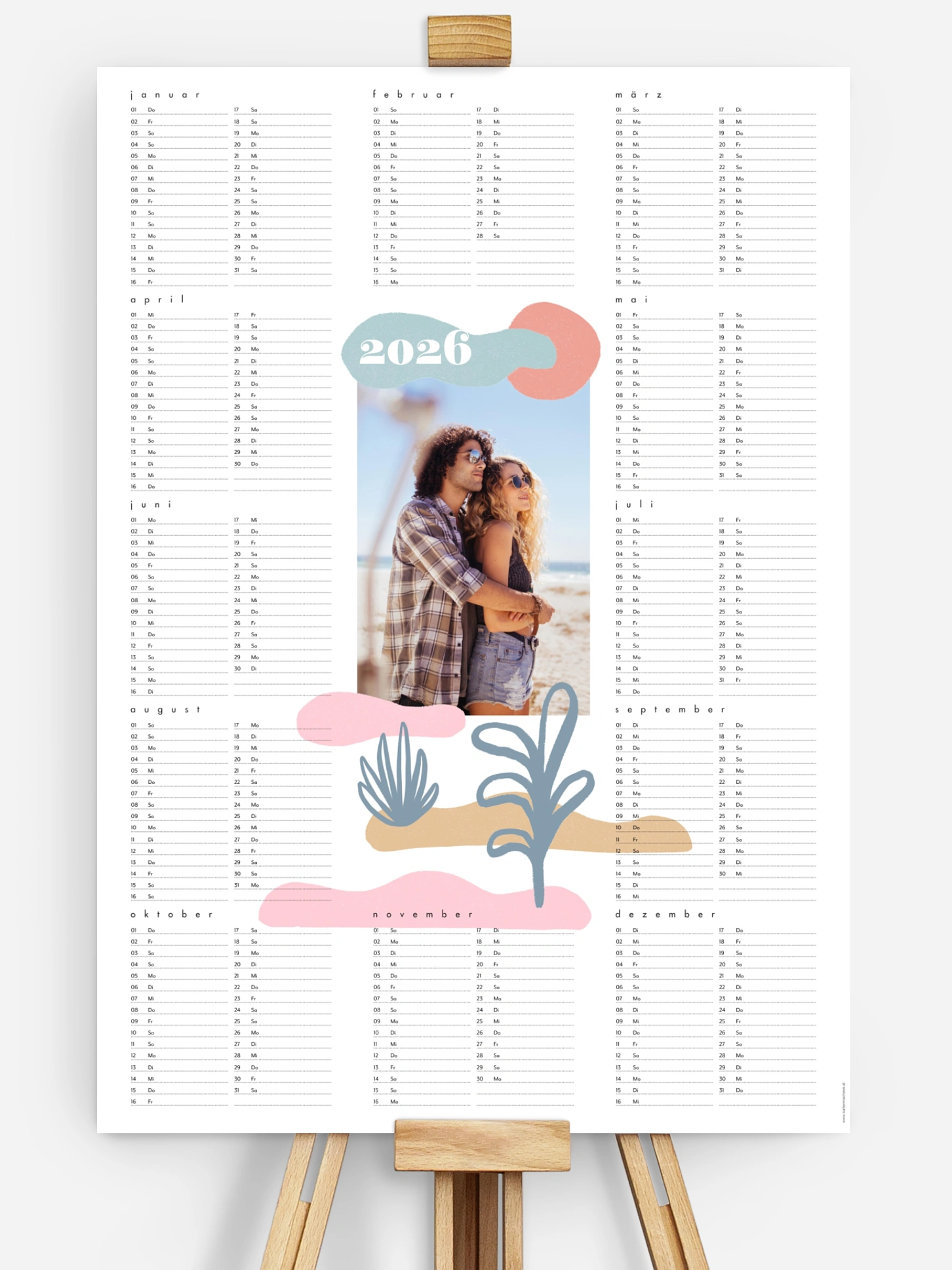 Jahresplaner Travel Love