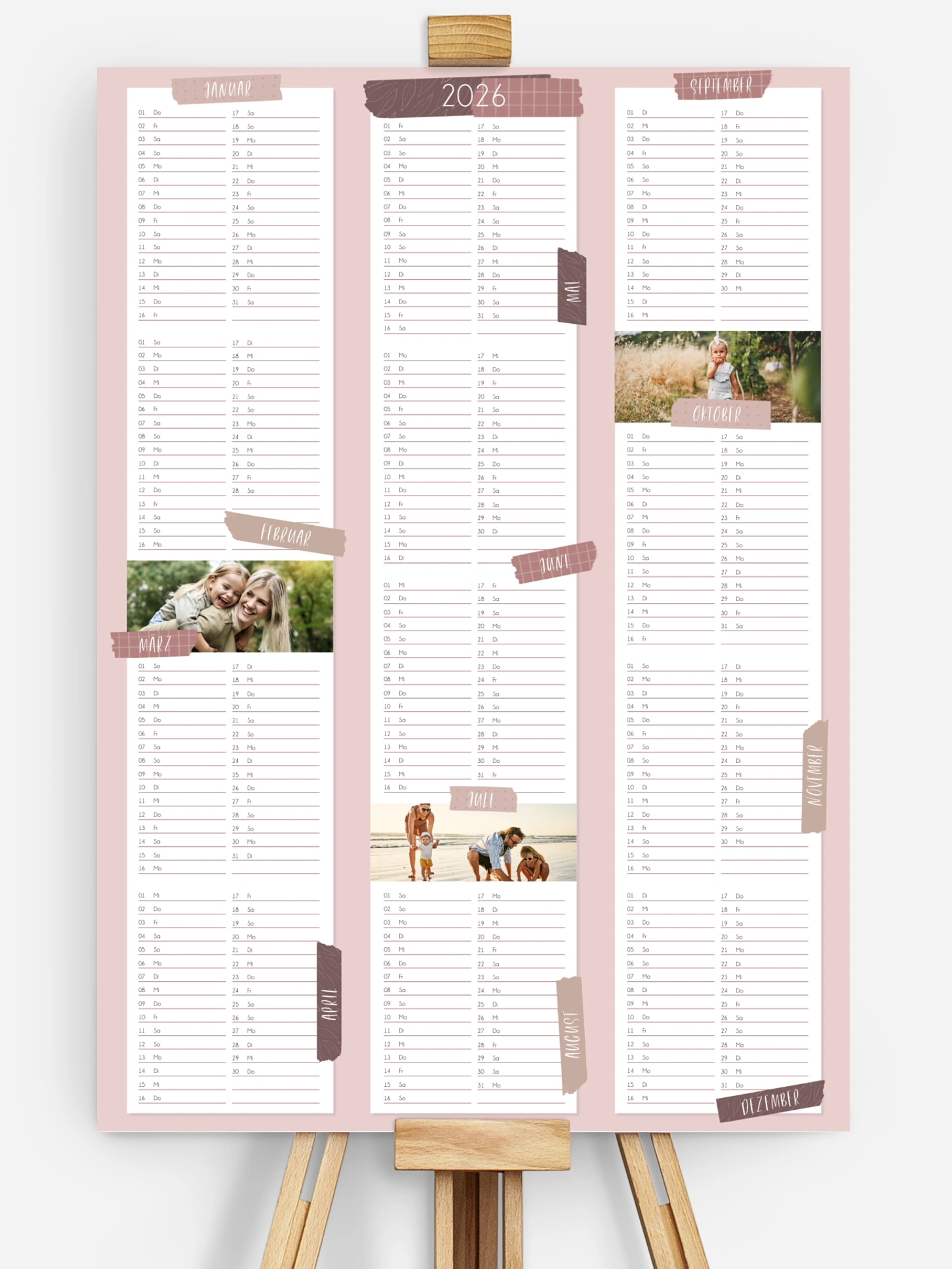 Jahresplaner Washi Tape