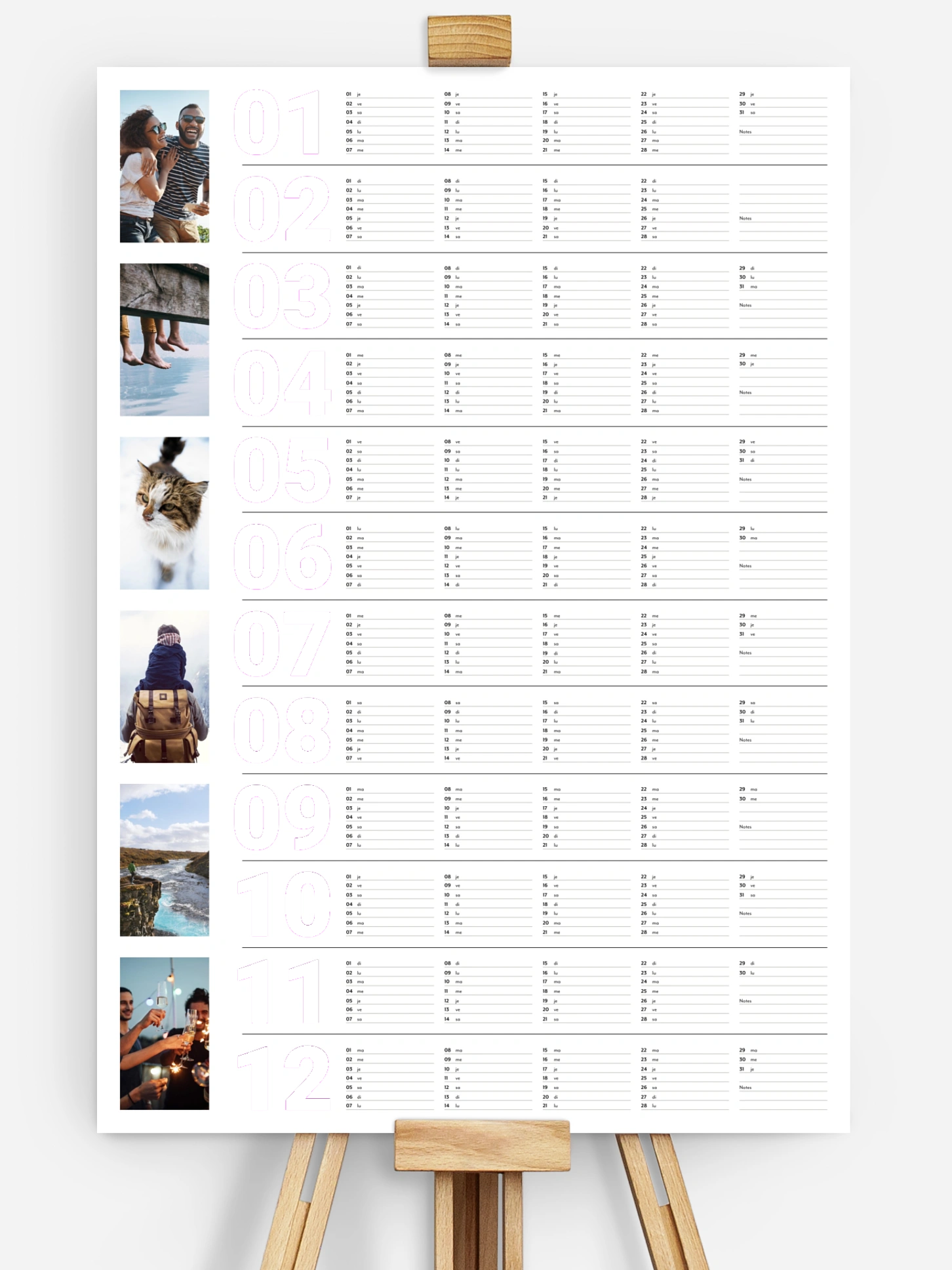 Affiche Calendrier Forever Young