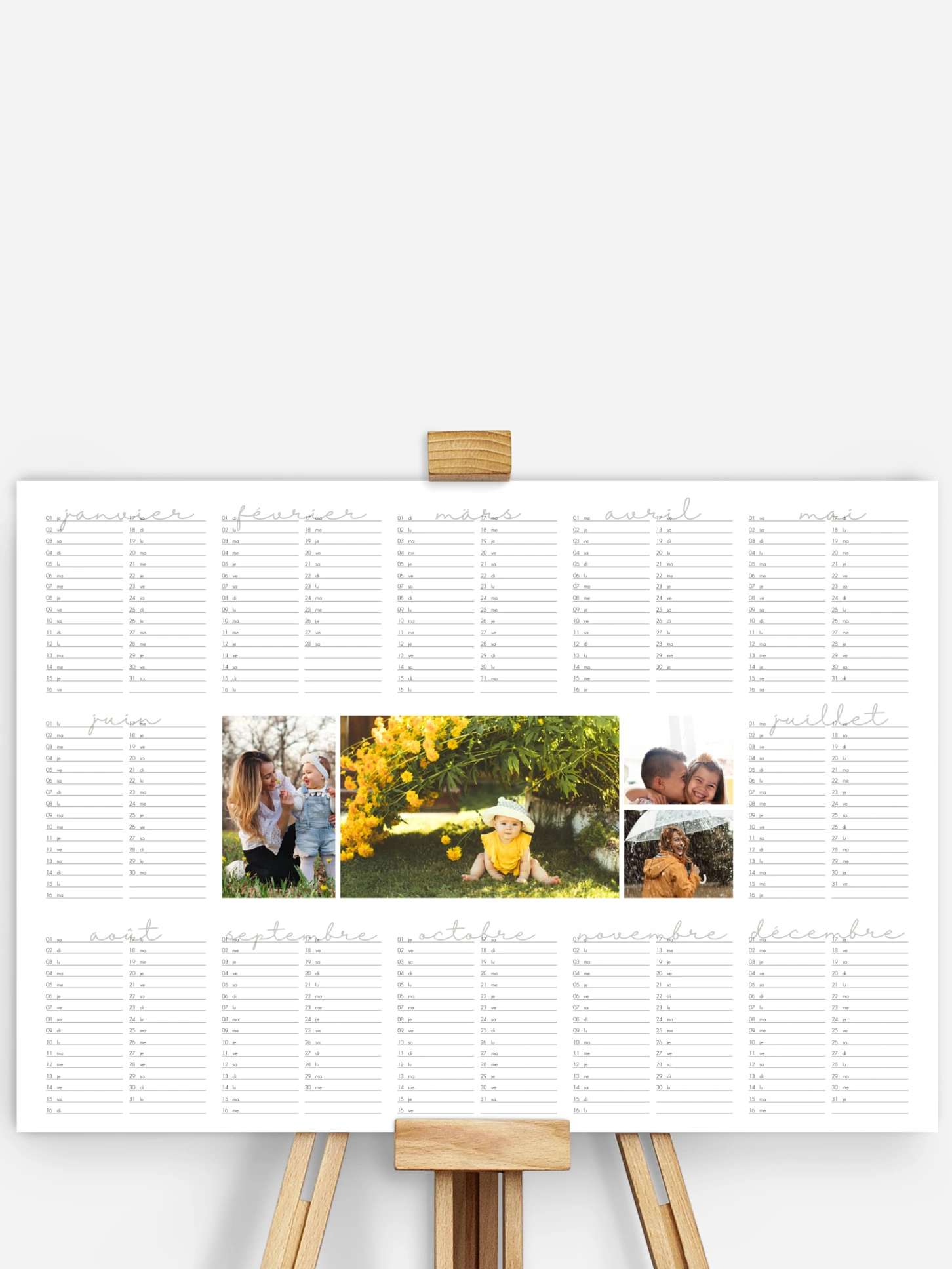 Affiche Calendrier Happy Plan