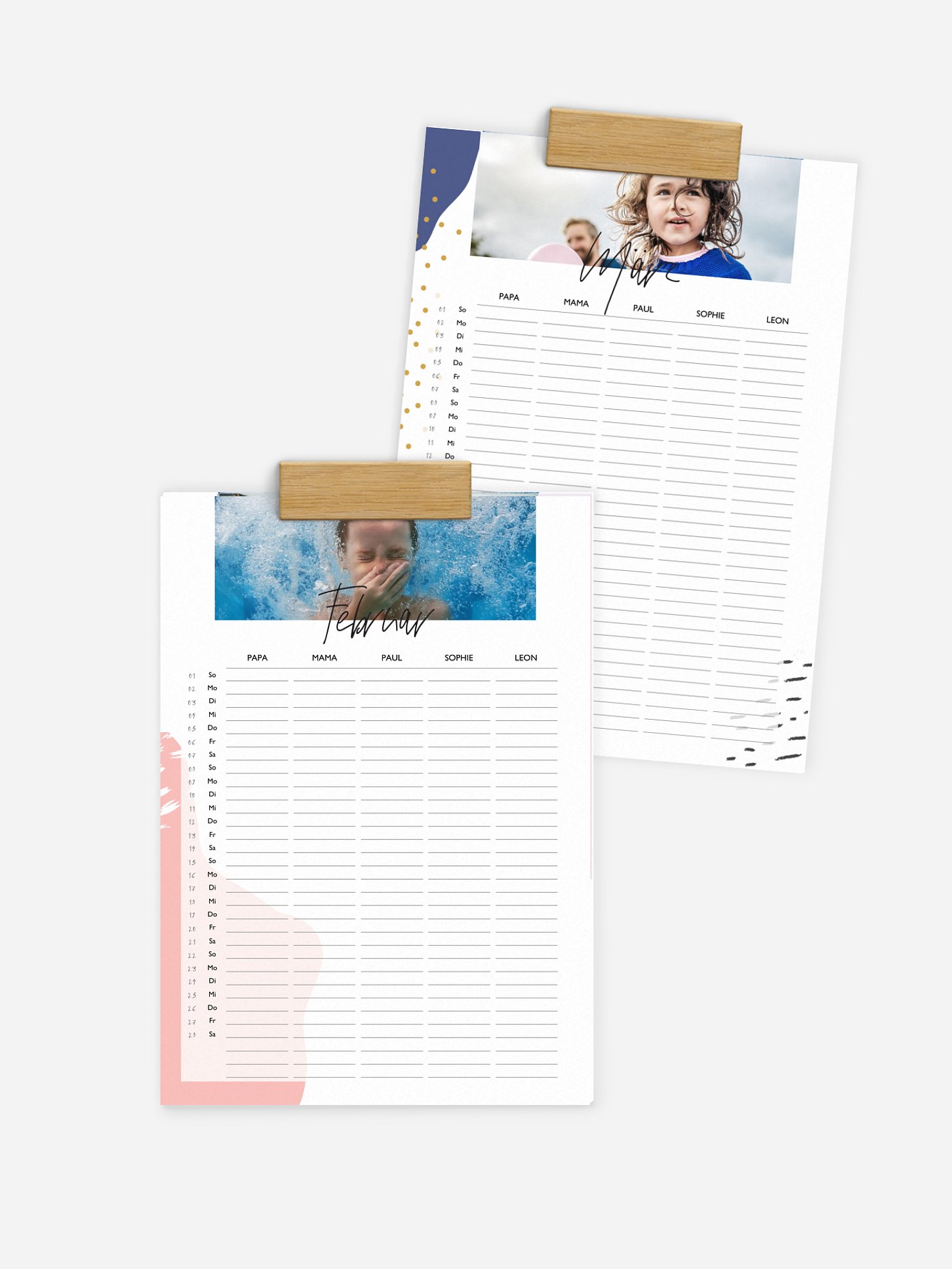 Familienkalender Farbklecks