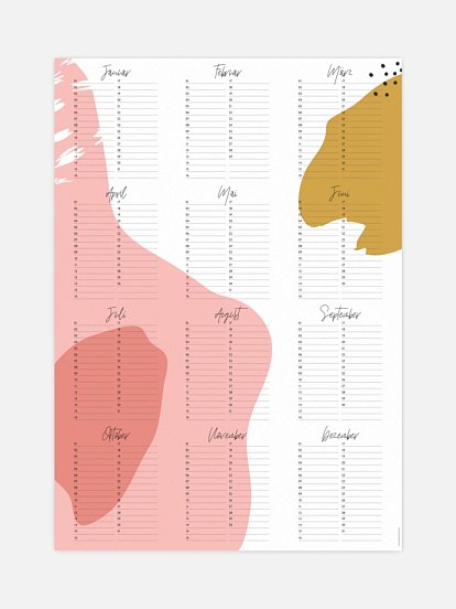 Geburtstagskalender Farbklecks
