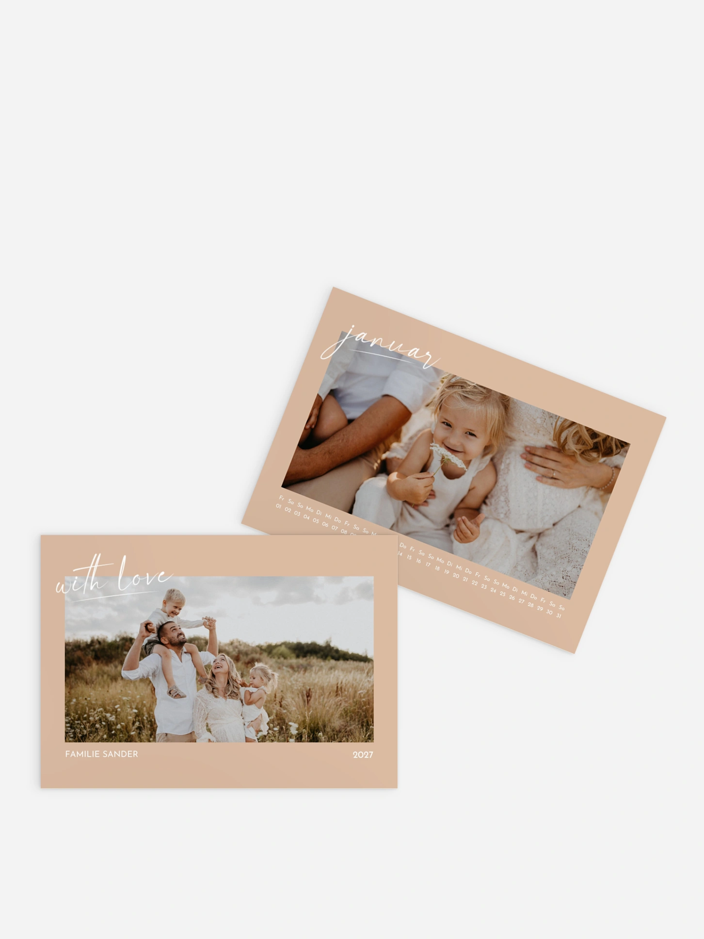 Tischkalender A6 "Signature Moments" in keks | Tischkalender 2026 | Kalender 2026 | Geschenk mit Foto | Fotogeschenke | Jahreskalender| kartenmacherei