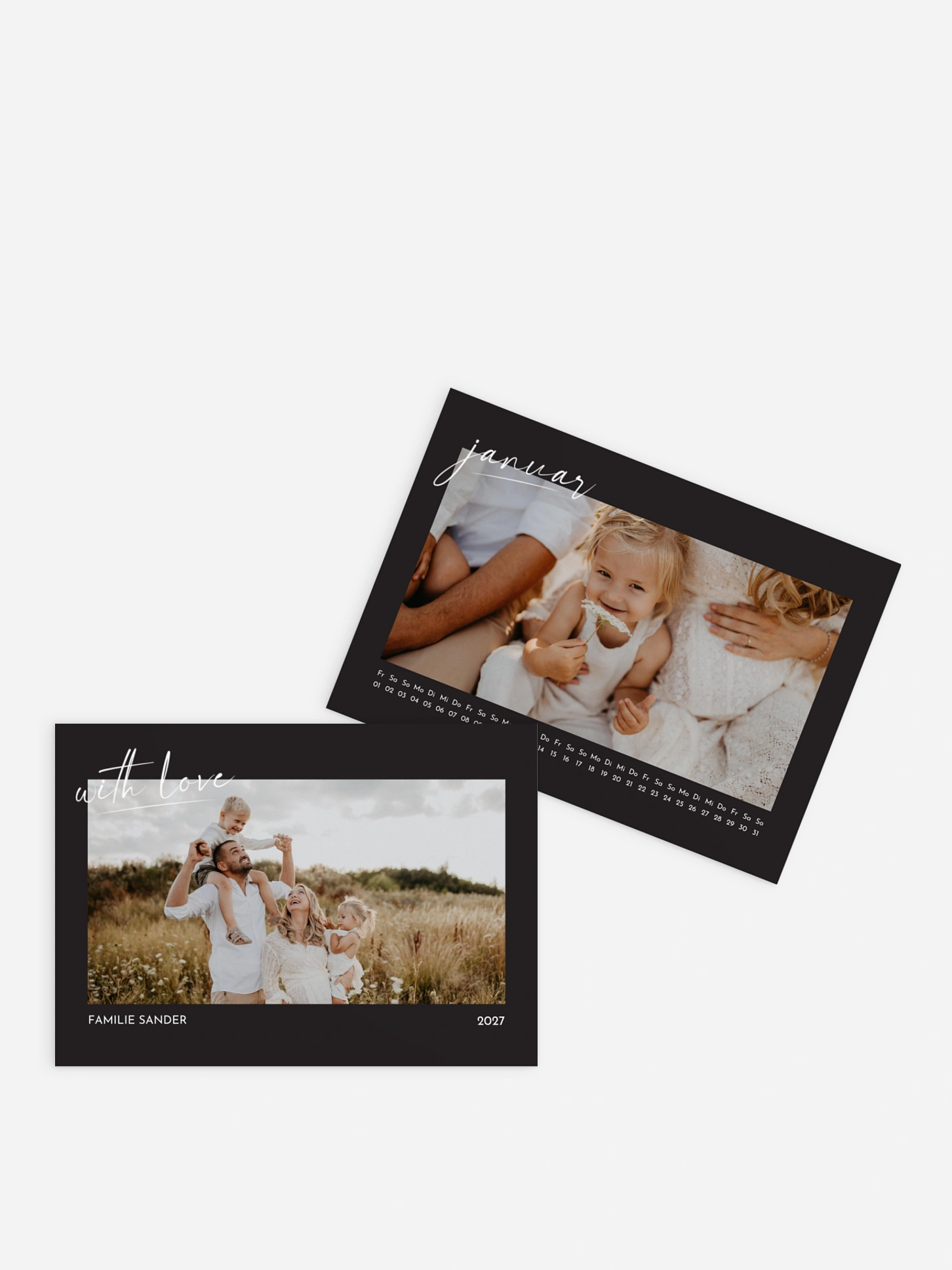 Tischkalender A6 "Signature Moments" in schwarz | Tischkalender 2026 | Kalender 2026 | Geschenk mit Foto | Fotogeschenke | Jahreskalender|