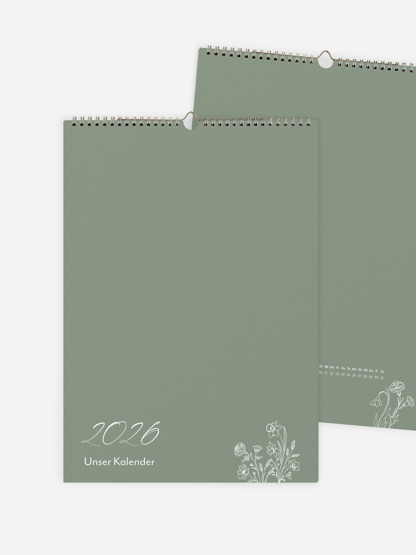 Wandkalender Monatsblumen