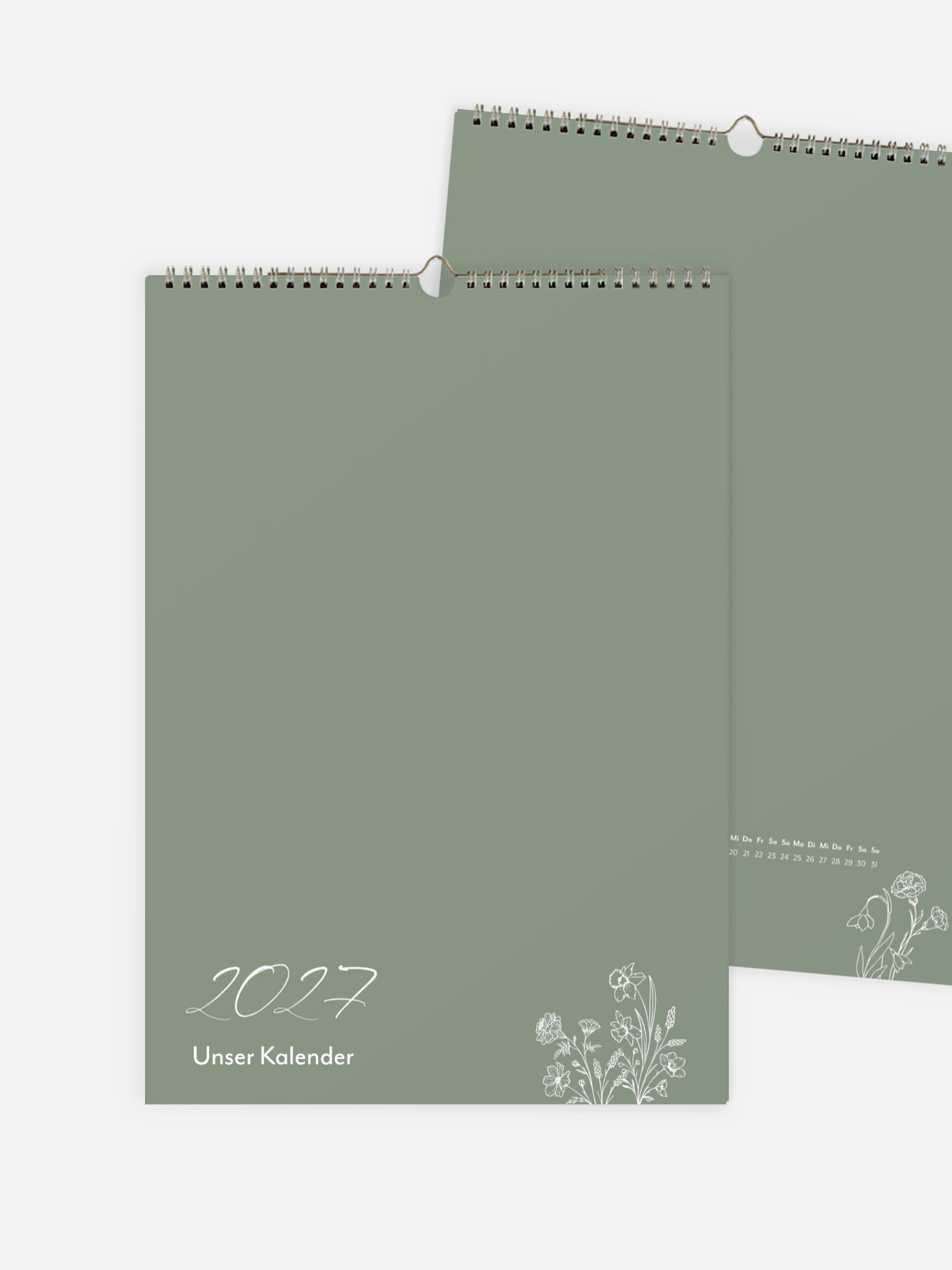 Wandkalender Monatsblumen
