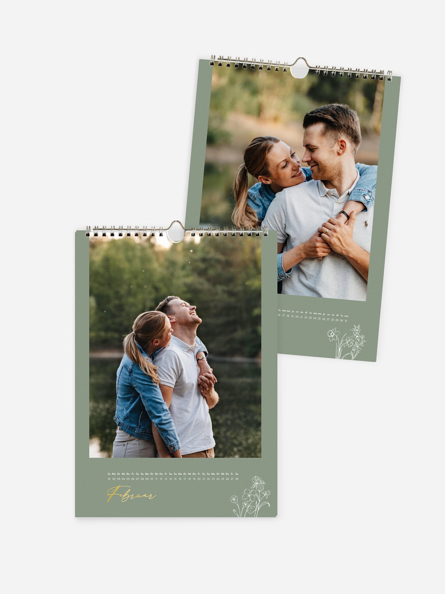 Wandkalender Monatsblumen