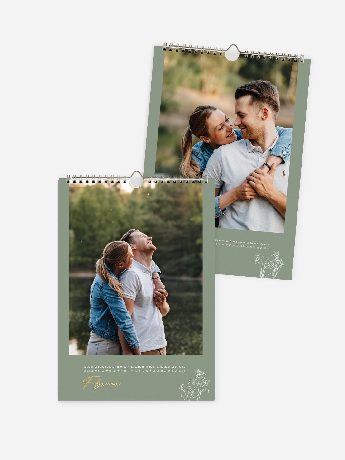 Wandkalender Monatsblumen