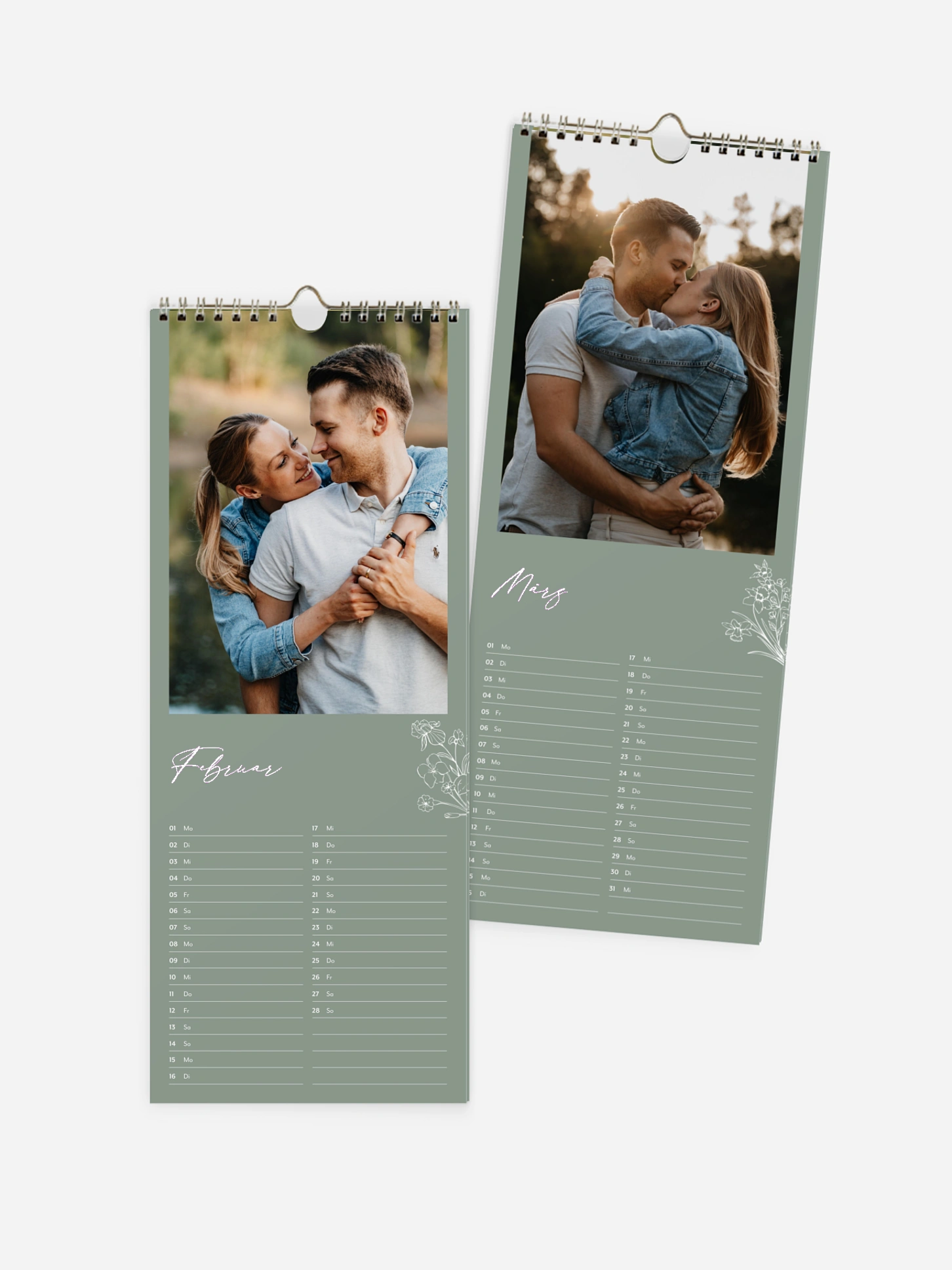 Wandkalender Monatsblumen