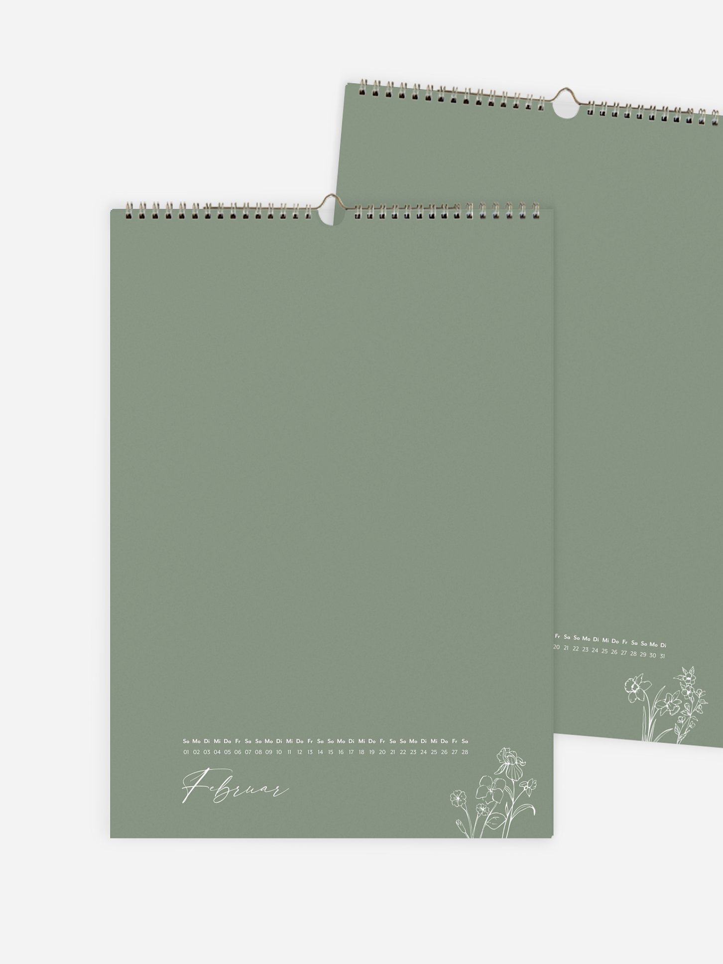 Wandkalender Monatsblumen