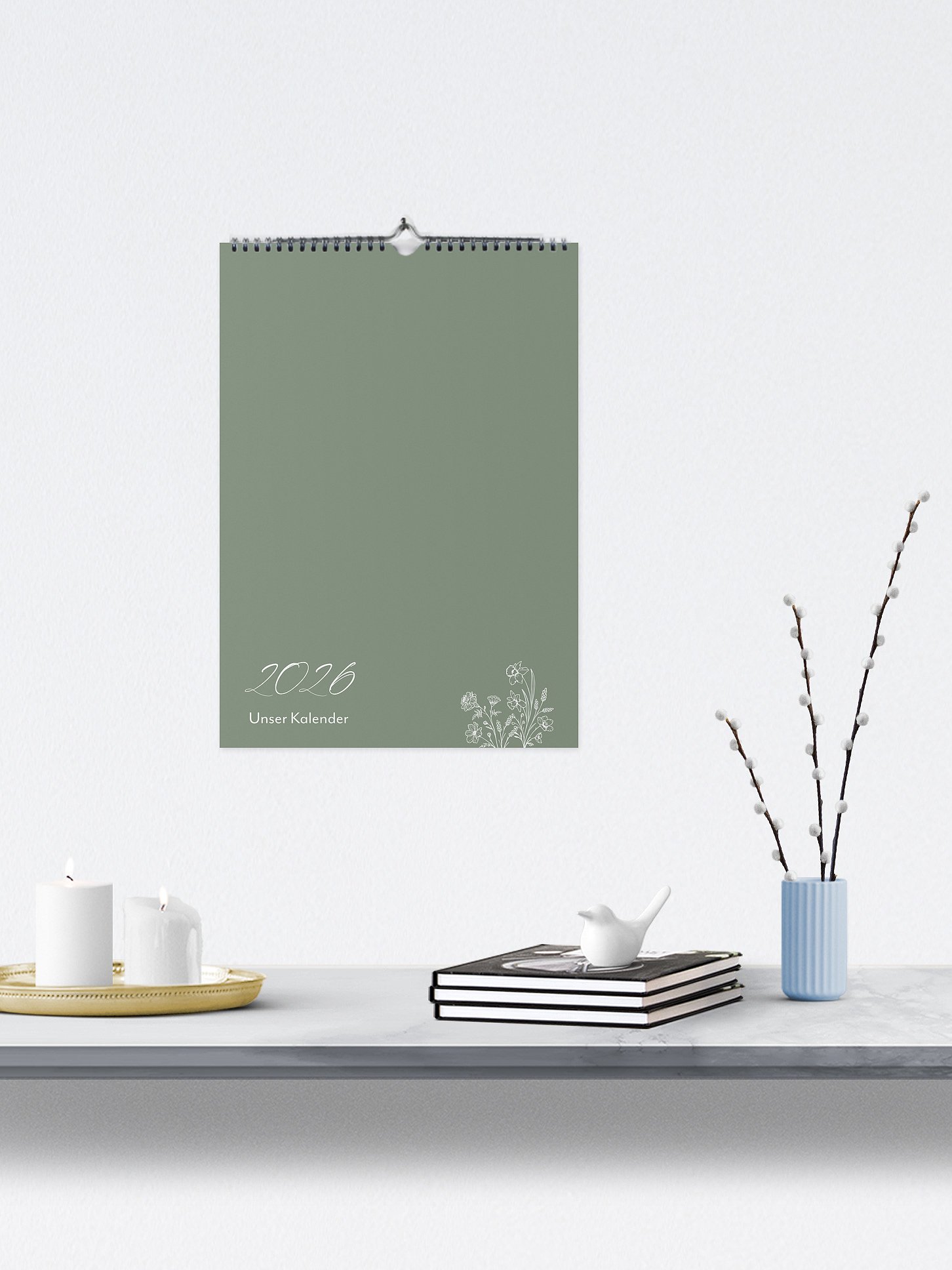 Wandkalender Monatsblumen