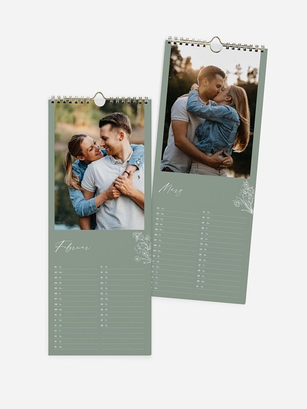 Wandkalender Monatsblumen