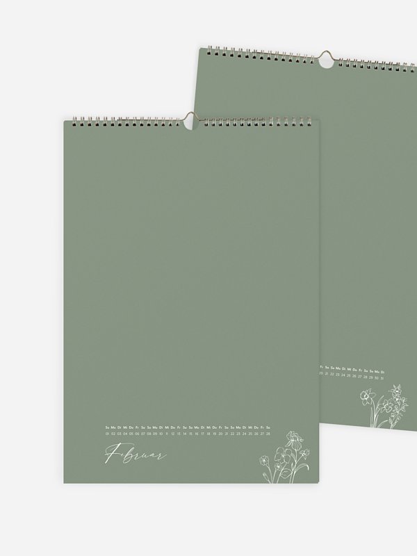 Wandkalender Monatsblumen