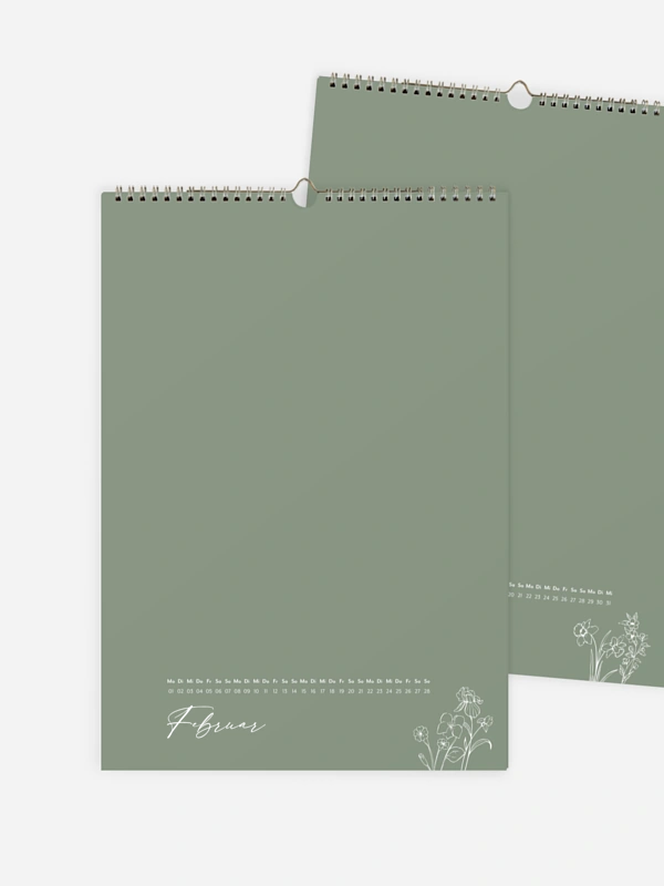 Wandkalender Monatsblumen