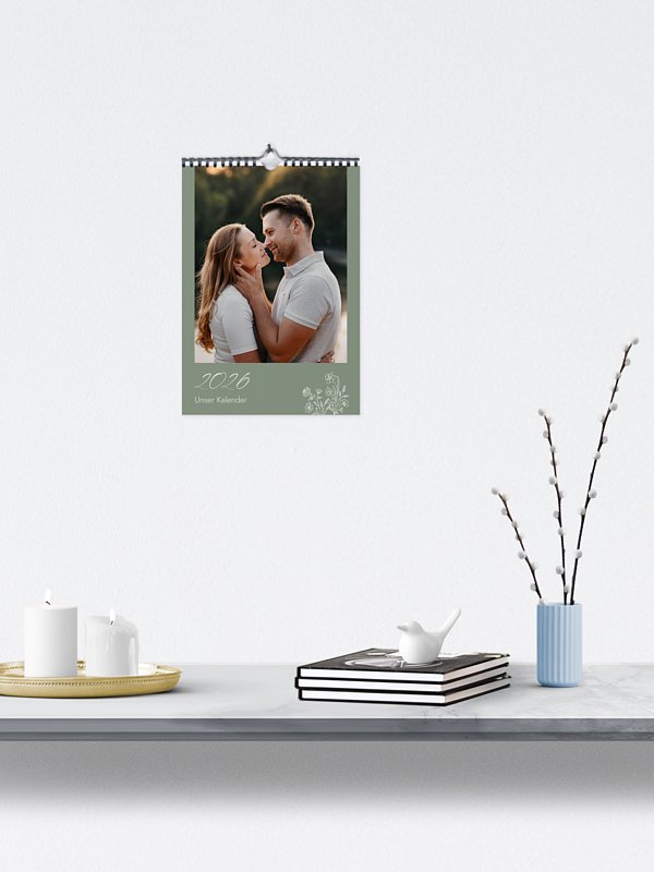 Wandkalender Monatsblumen