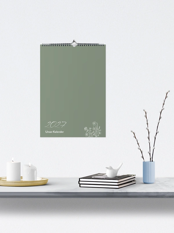 Wandkalender Monatsblumen