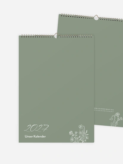 Wandkalender Monatsblumen