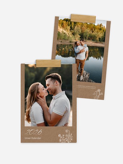 Wandkalender Monatsblumen