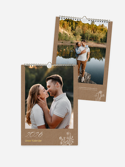 Wandkalender Monatsblumen