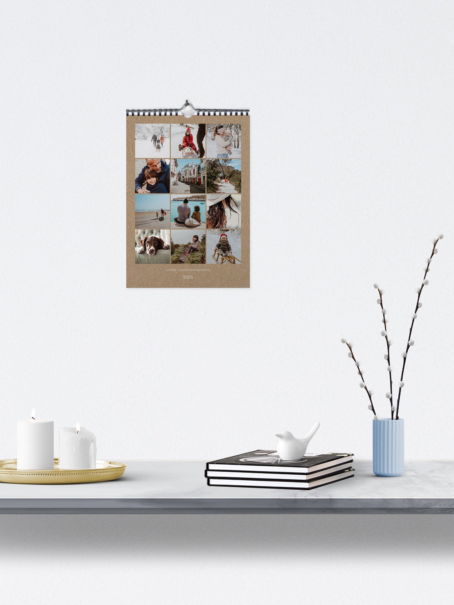 Wandkalender Moments of Love Kraftpapier