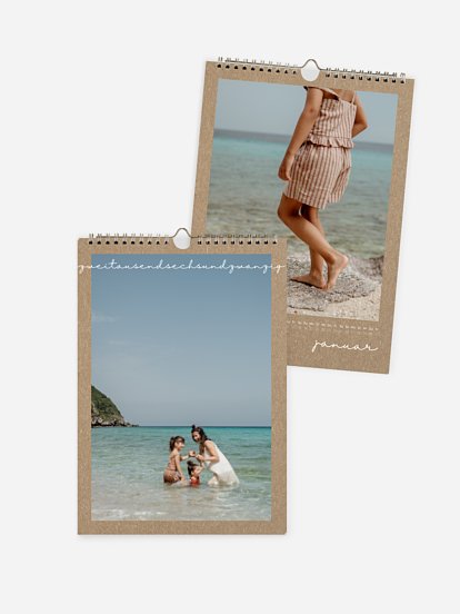 Wandkalender Lichtjahr Kraftpapier