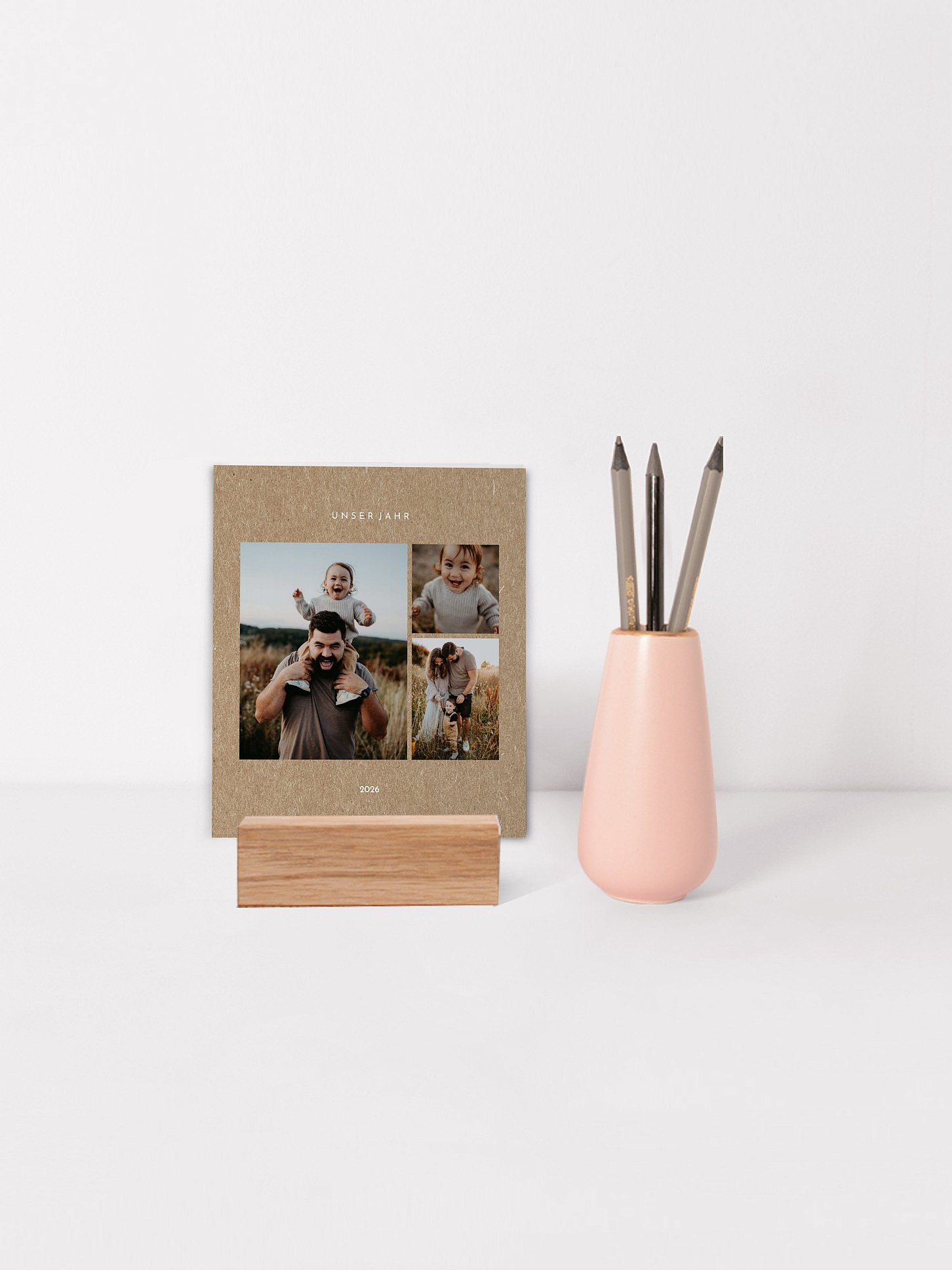 Tischkalender Minimalistic Kraftpapier